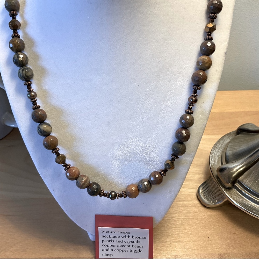 Hand Crafted Picture Jasper Necklace